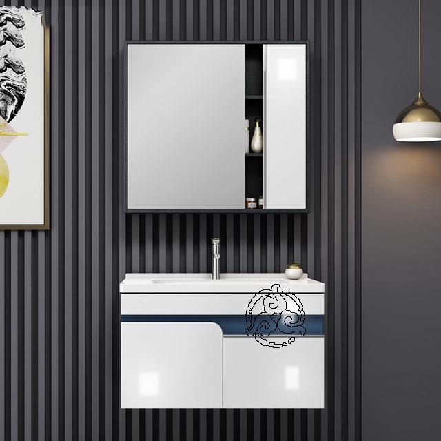 80cm Plywood Bathroom Cabinet Set with Melamine